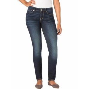 Levis Denizen Modern Slim Stretch Jeans Mid Rise Blue Wash Size 27